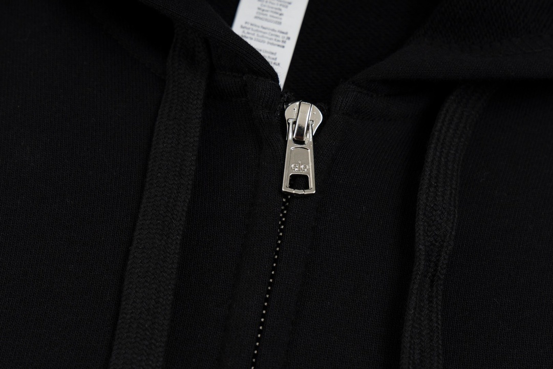 Alo loose and versatile hooded zipper cardigan sweatshirt Black OG0801418