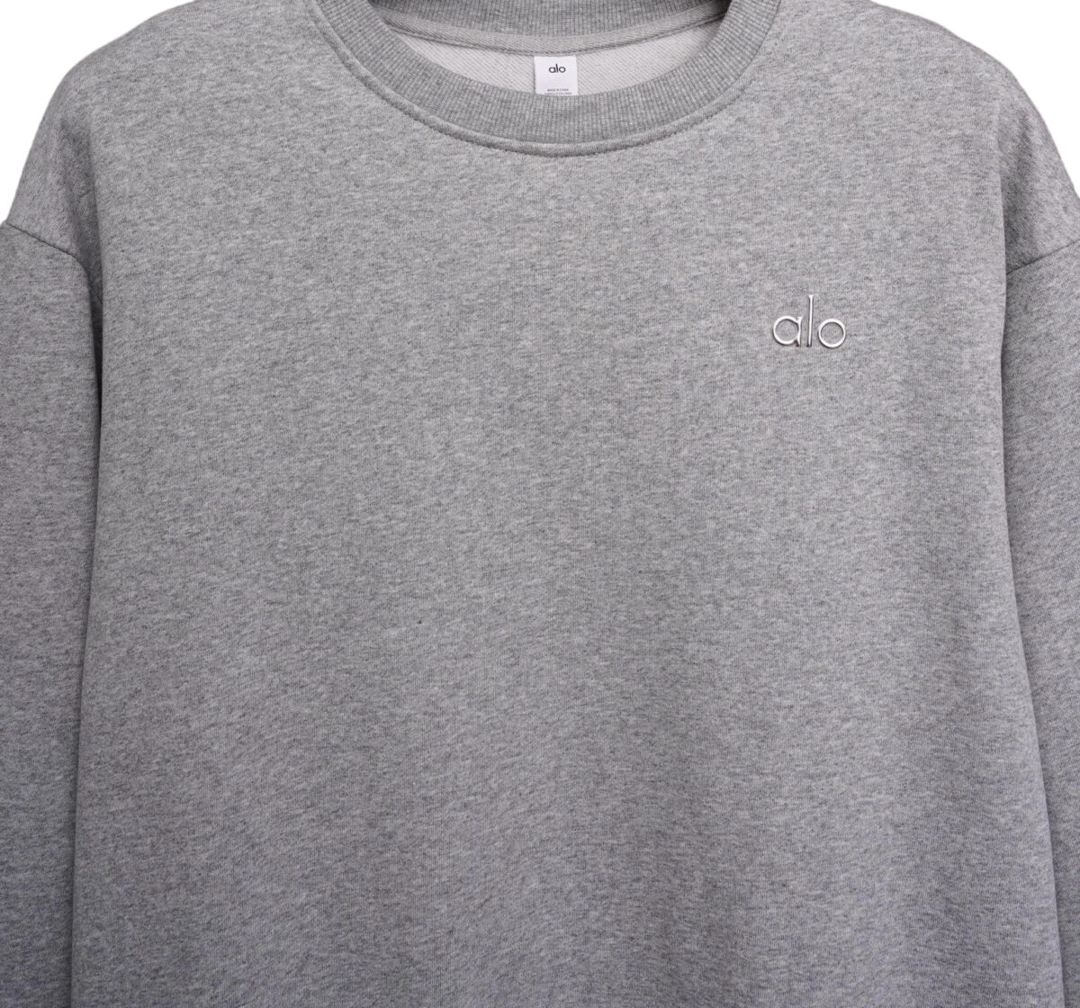 Alo Classic Round Neck Hoodie Flower Grey OG0801419