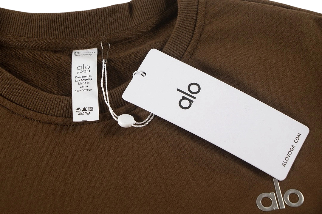 Alo Classic Round Neck Hoodie Coffee OG0801421