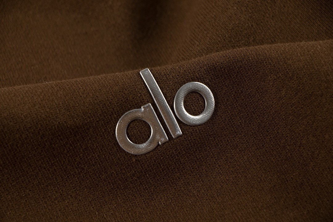 Alo Classic Round Neck Hoodie Coffee OG0801421