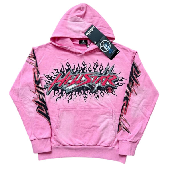 Hellstar Brainwashed Without Brain Hoodie Pink OG0801428