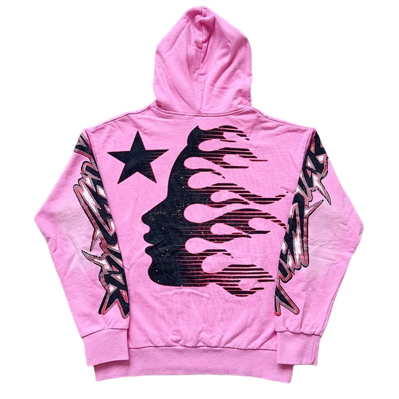 Hellstar Brainwashed Without Brain Hoodie Pink OG0801428