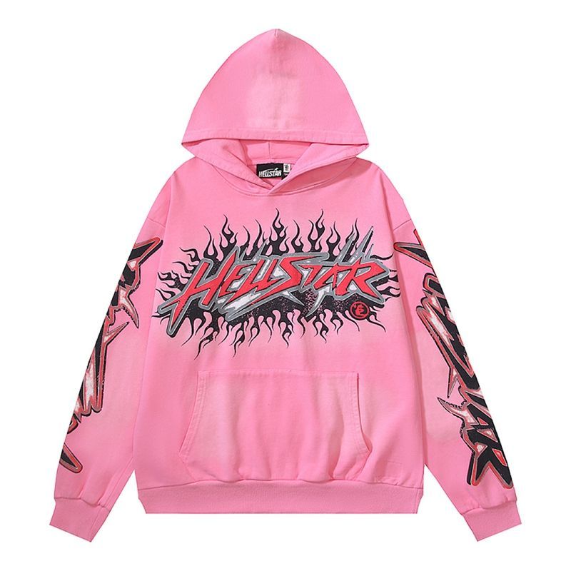 Hellstar Brainwashed Without Brain Hoodie Pink OG0801428