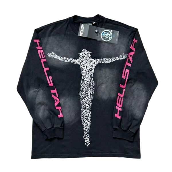 Hellstar Christ Long-Sleeve T-Shirt Washed Black OG0803431