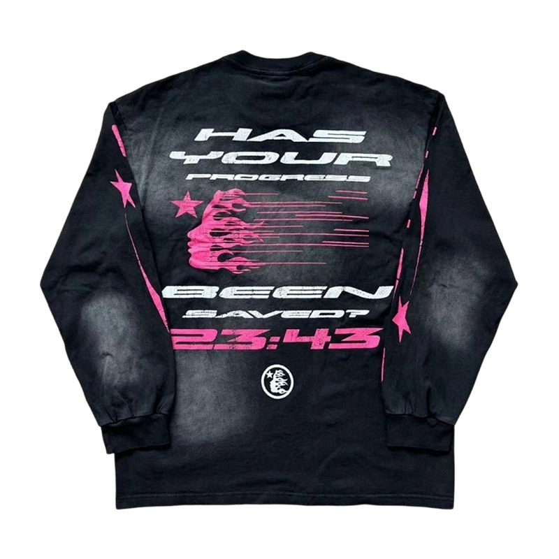 Hellstar Christ Long-Sleeve T-Shirt Washed Black OG0803431