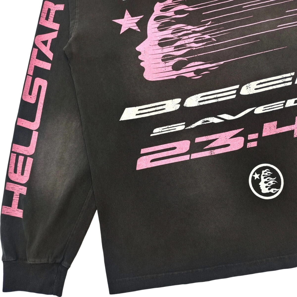 Hellstar Christ Long-Sleeve T-Shirt Washed Black OG0803431