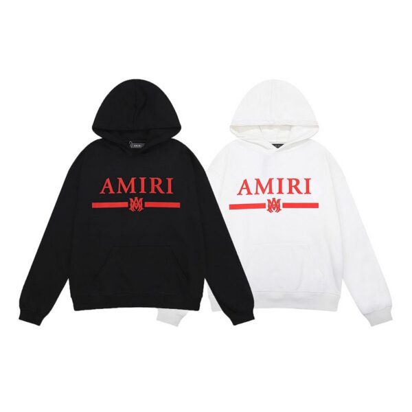 AMIRI Ma Bar Logo Hoodie BlackWhite OG0803434