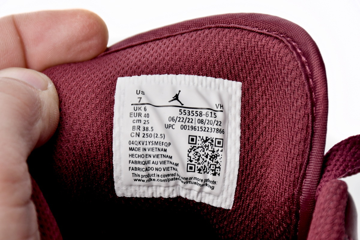 Air Jordan 1 Low White Bordeaux OG081388