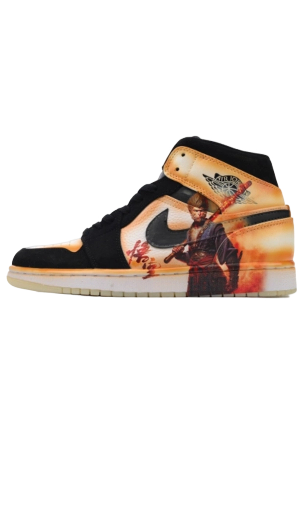Air Jordan 1 Mid Black Myth Wukong Shoes Sneakers OG0814141