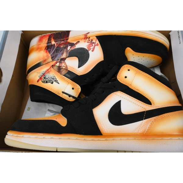 Air Jordan 1 Mid Black Myth Wukong Shoes Sneakers OG0814141