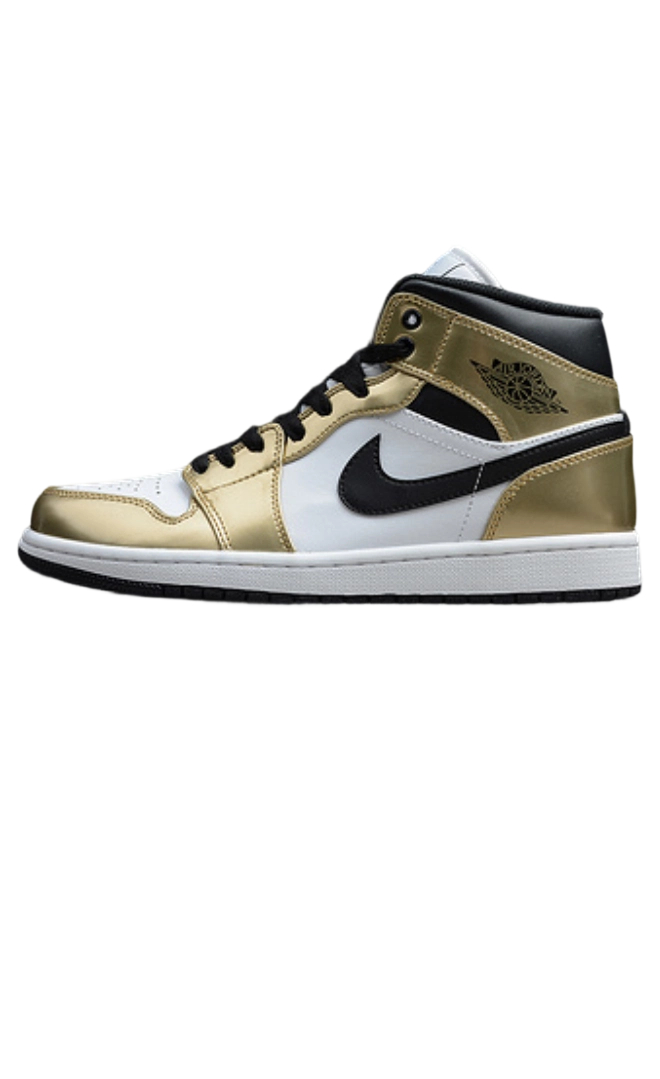 Air Jordan 1 Mid Metallic Gold Black White OG0815155