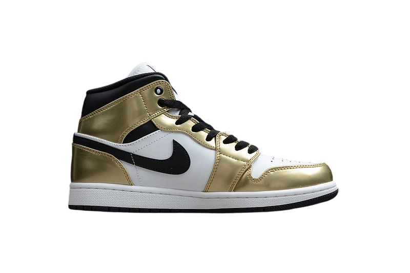 Air Jordan 1 Mid Metallic Gold Black White OG0815155