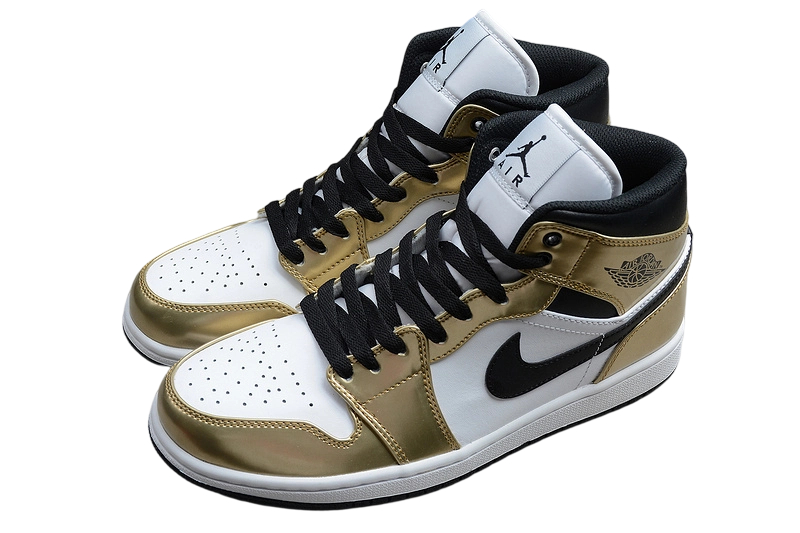 Air Jordan 1 Mid Metallic Gold Black White OG0815155