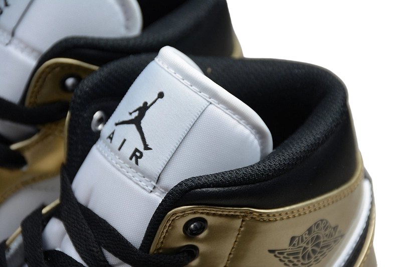 Air Jordan 1 Mid Metallic Gold Black White OG0815155