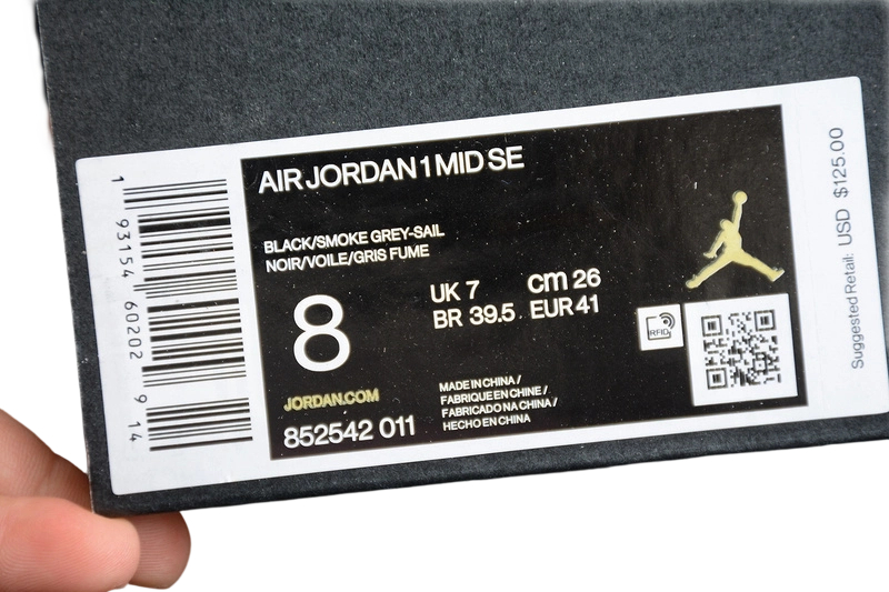Air Jordan 1 Mid Satin Grey Toe OG0815162