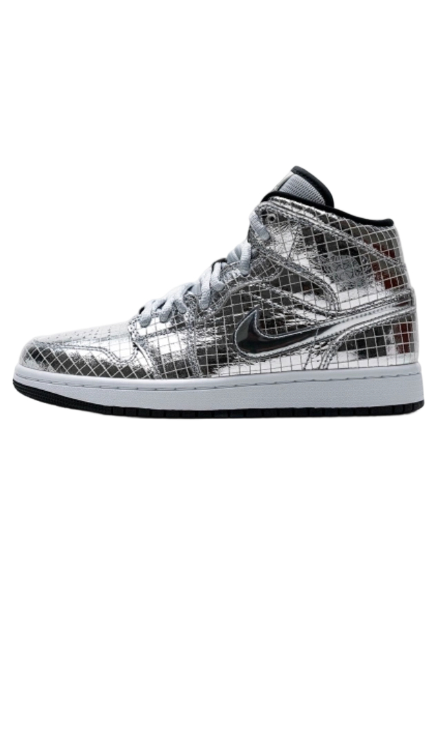 Air Jordan 1 Mid SE Disco Metallic Silver OG0815163