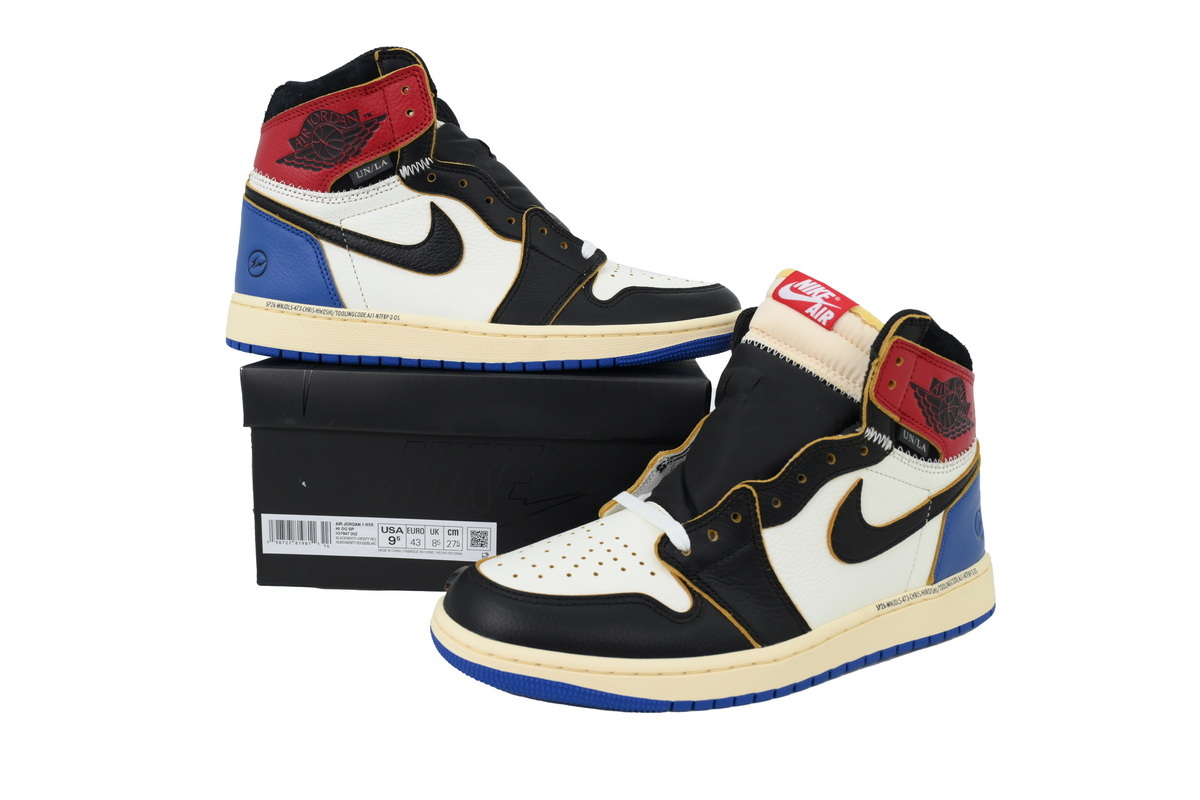 Union LA x Air Jordan 1 Mid Retro Black White Blue OG0815181