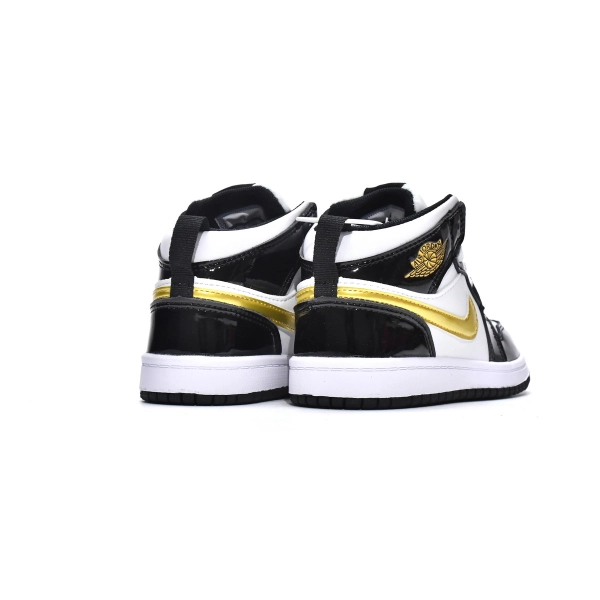 Air Jordan 1 Kids Shoes Mid Black Gold OG0815182