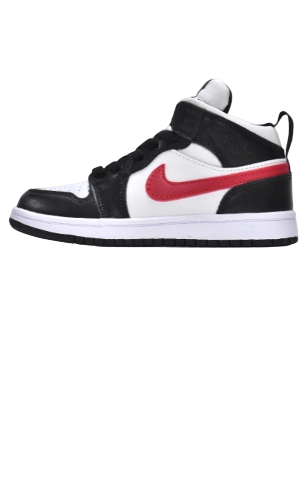 Air Jordan 1 Kids Shoes Mid Black Gym Red OG0815183