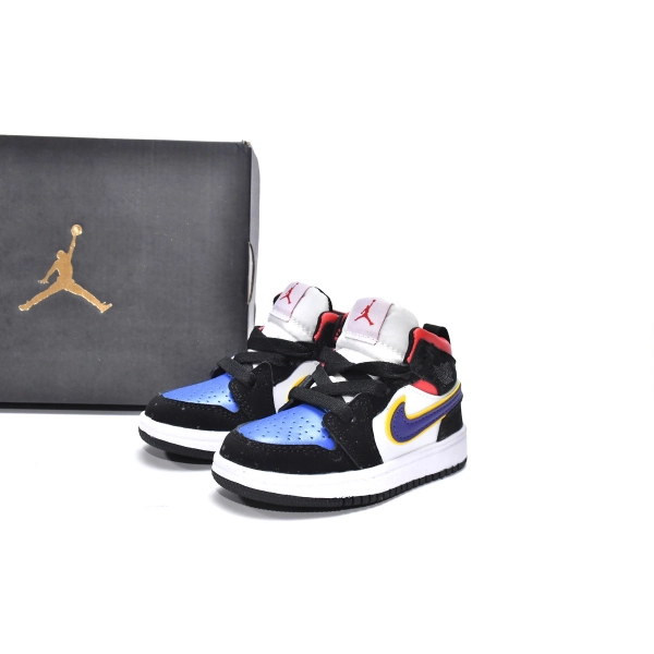 Air Jordan 1 Kids Shoes Mid Lakers Top 3 OG0815186