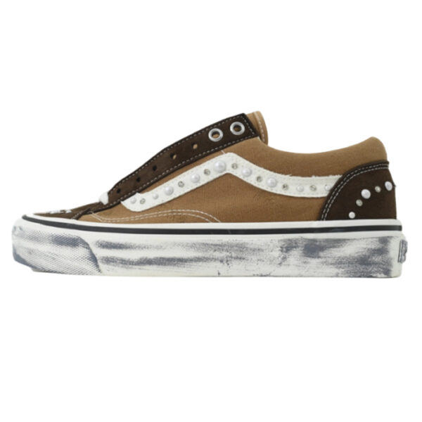 Vans Old Skool 36 Premium Pearlized low cut brown and white OG0817221