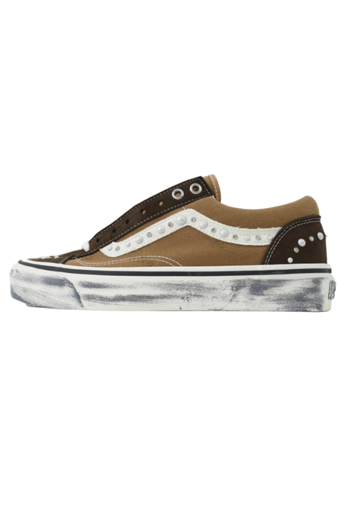 Vans Old Skool 36 Premium Pearlized low cut brown and white OG0817221