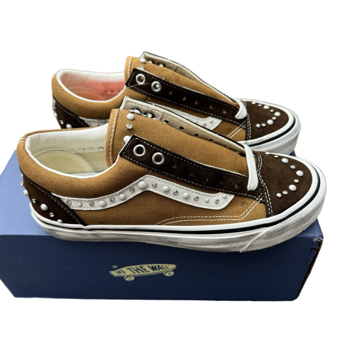 Vans Old Skool 36 Premium Pearlized low cut brown and white OG0817221
