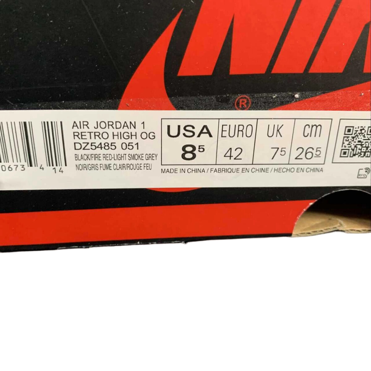 Air Jordan 1 Retro High OG Washed Black OG0818283