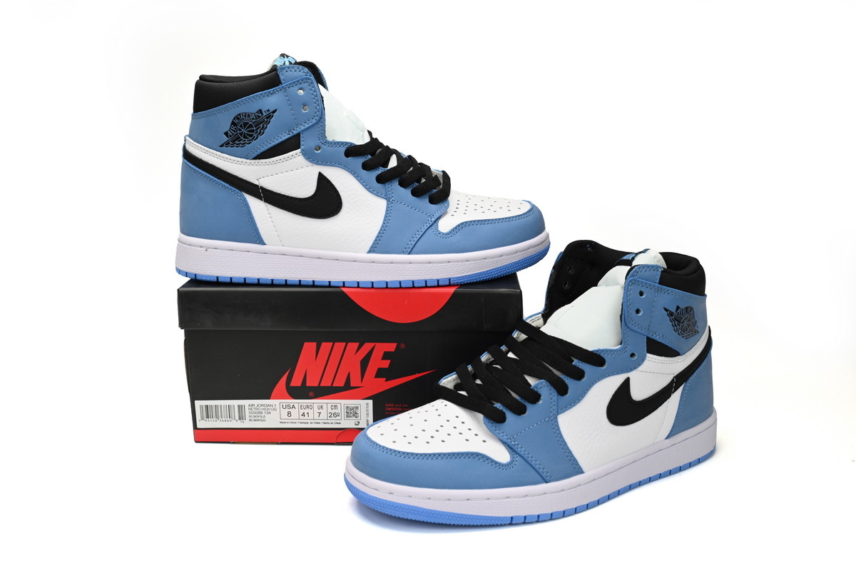 Air Jordan 1 Retro High White University Blue Black OG0818319