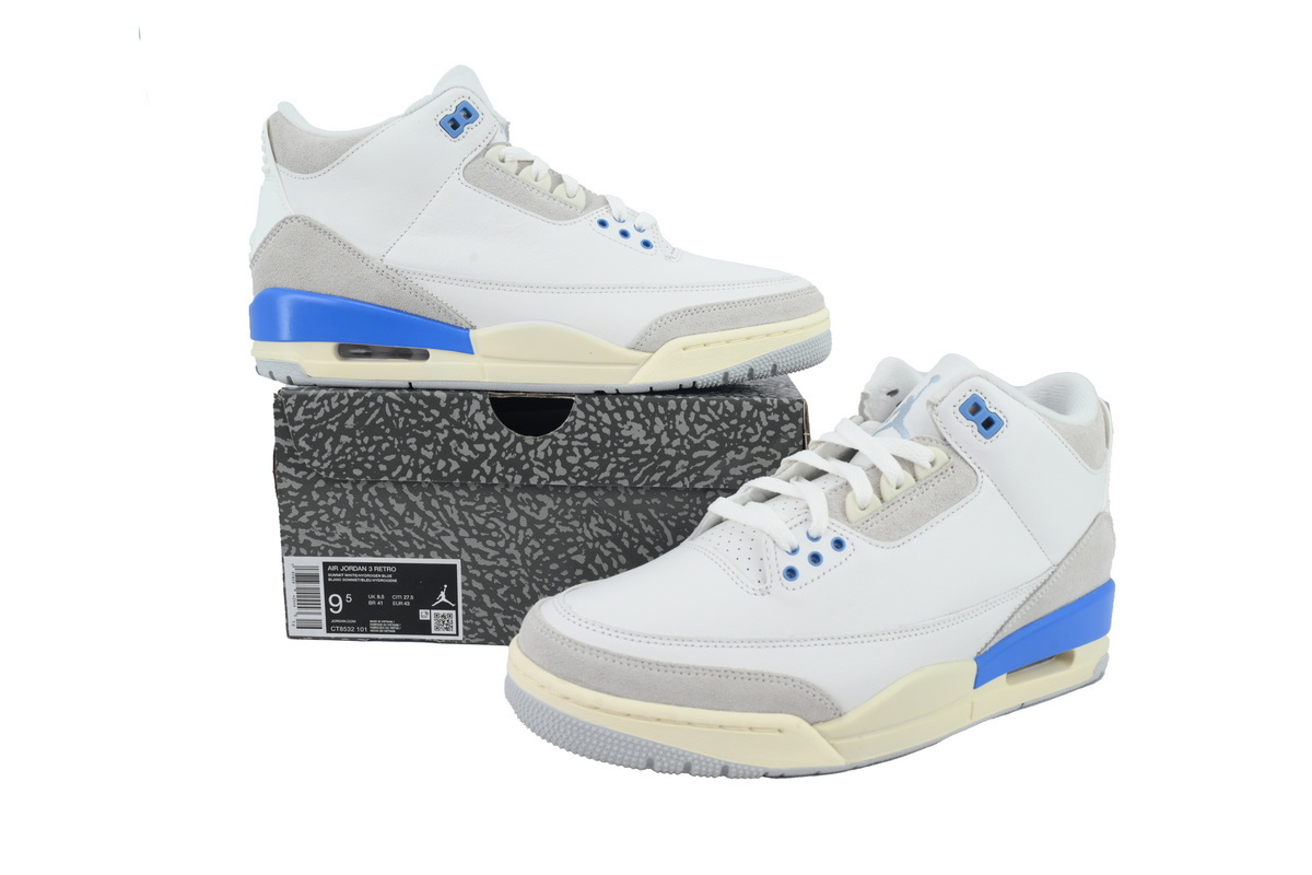 Air Jordan 3 Retro Lucky White Blue OG0819348