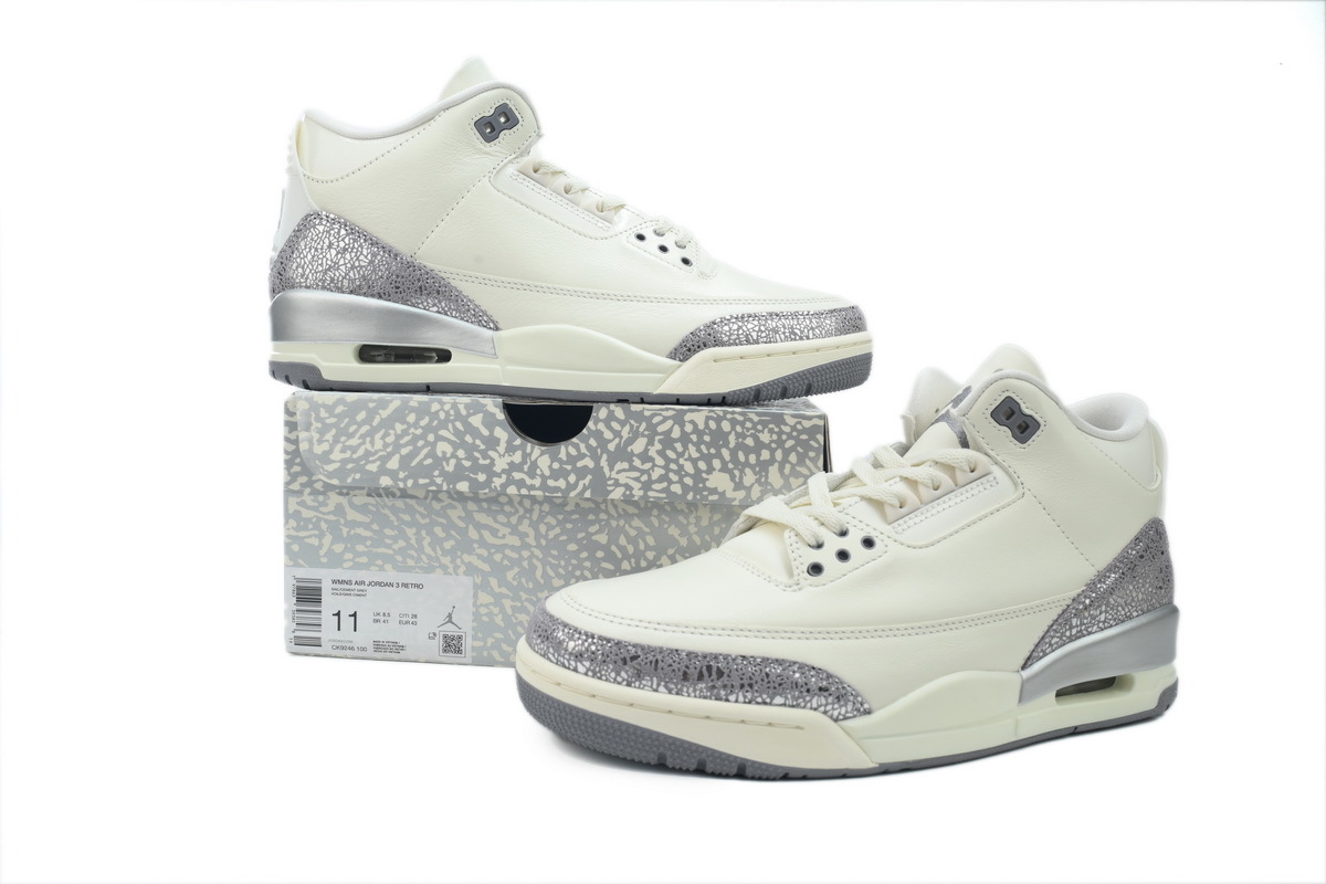 Air Jordan 3 Retro Sail Metallic Silver OG0819363