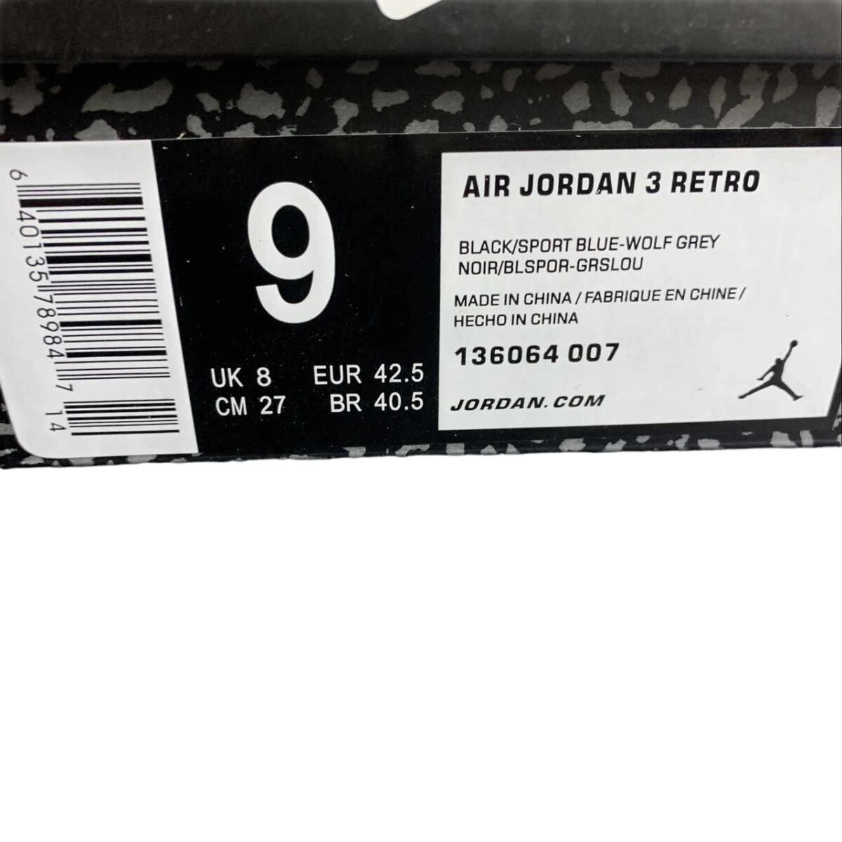 Air Jordan 3 Retro Sport Blue OG0820371