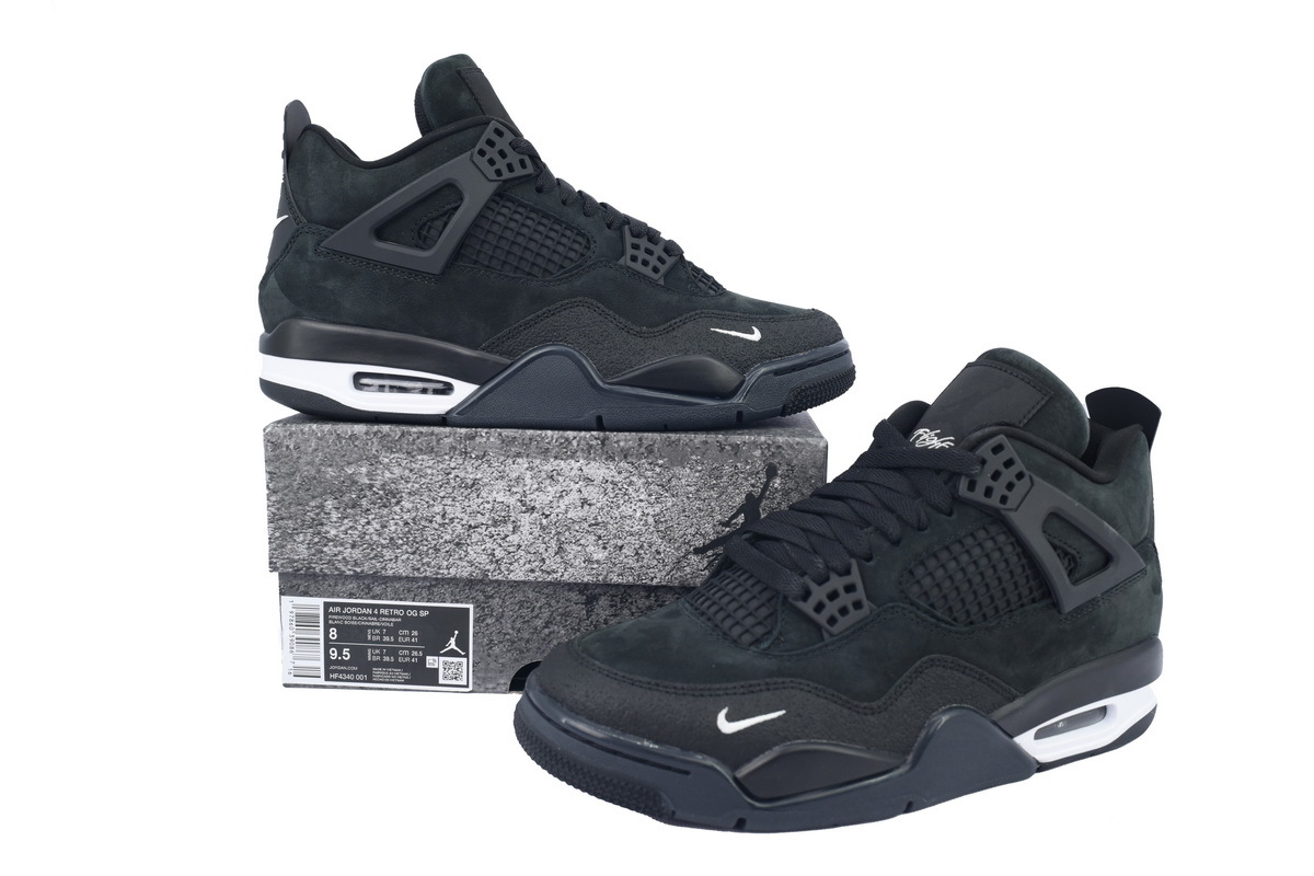 Air Jordan 4 Retro OG Brick by Brick x Nigel Sylvester Black OG0821445