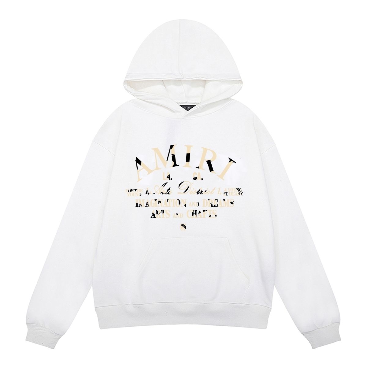 AMIRI Logo Print Hoodie BlackWhite OG0828445
