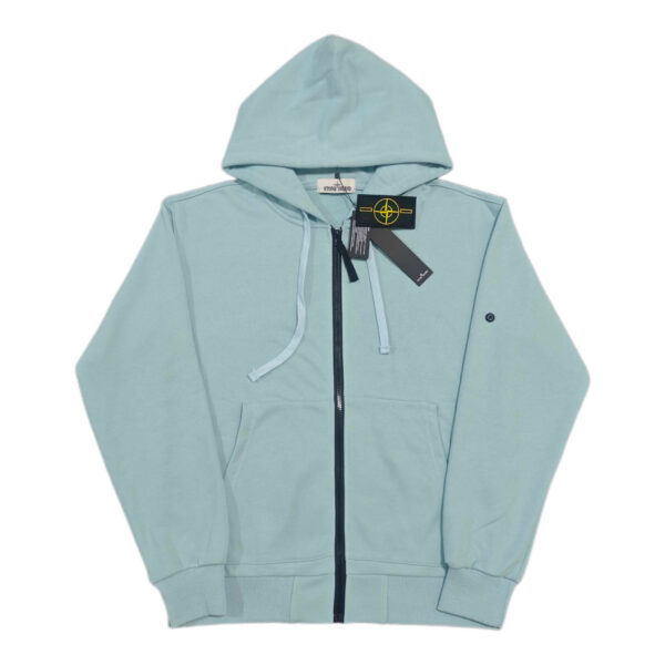 Stone Island Hooded Cardigan Zipper Hoodie Blue OG0828480