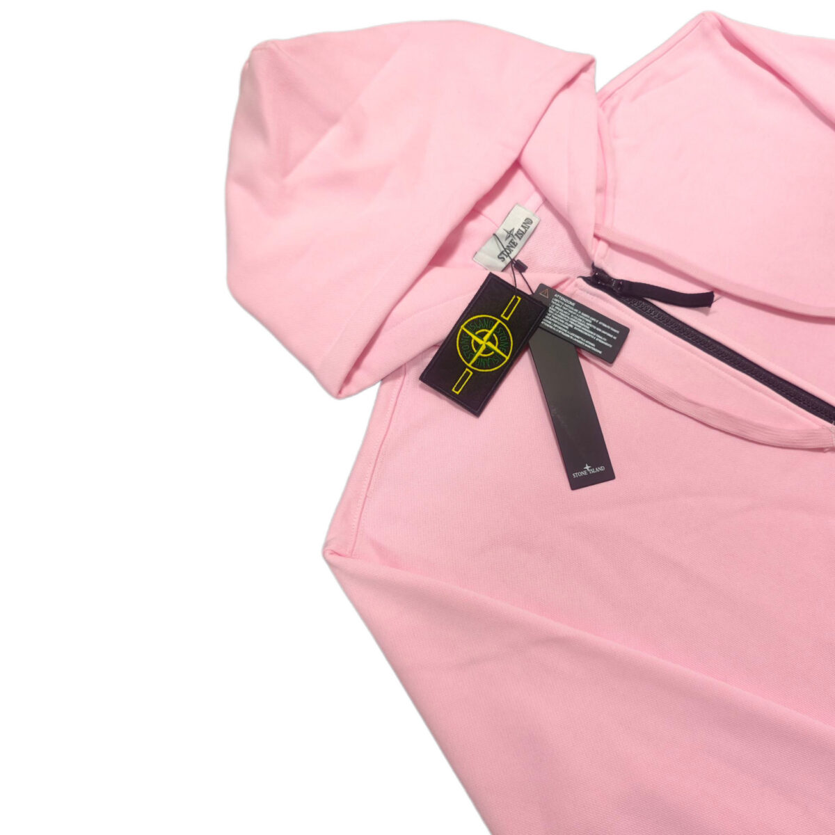 Stone Island Hooded Cardigan Zipper Hoodie Pink OG0828481