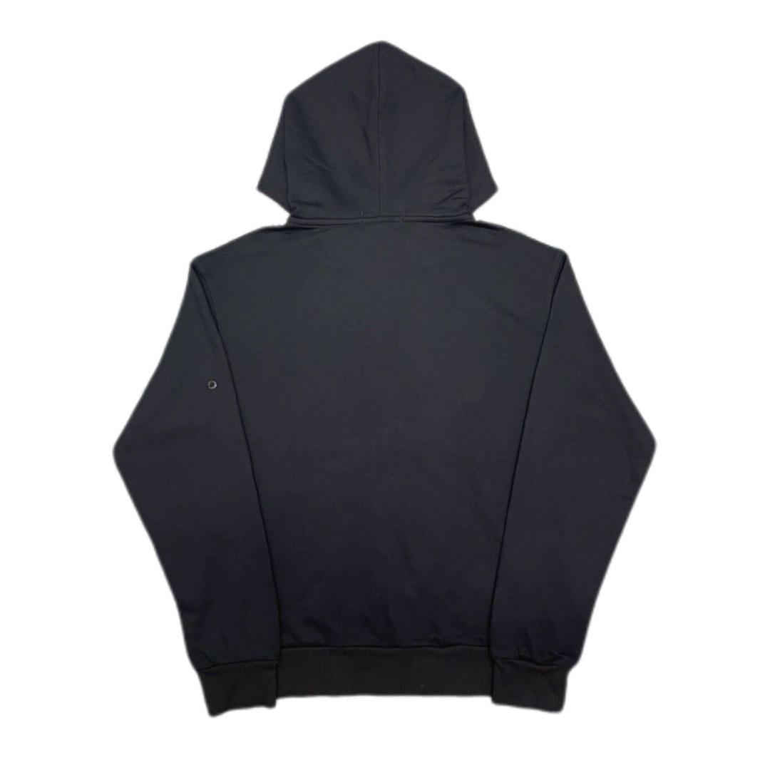 Stone Island Classic Logo Sleeve Patch Zipper Hoodie Black OG0828482