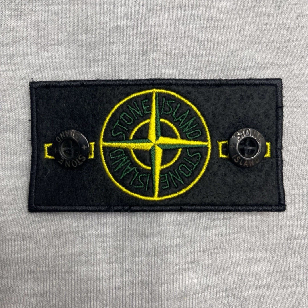 Stone Island Classic Logo Sleeve Patch Zipper Hoodie Ash gray OG0828487