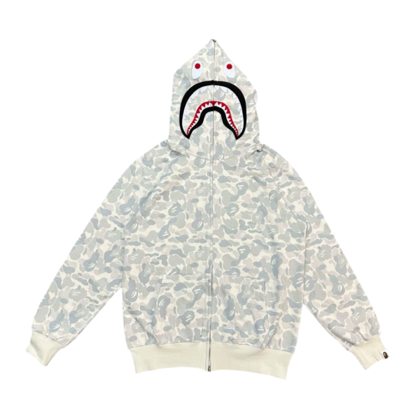 Bape Flame Camouflage Hoodie Camouflage Light Grey OG0829491
