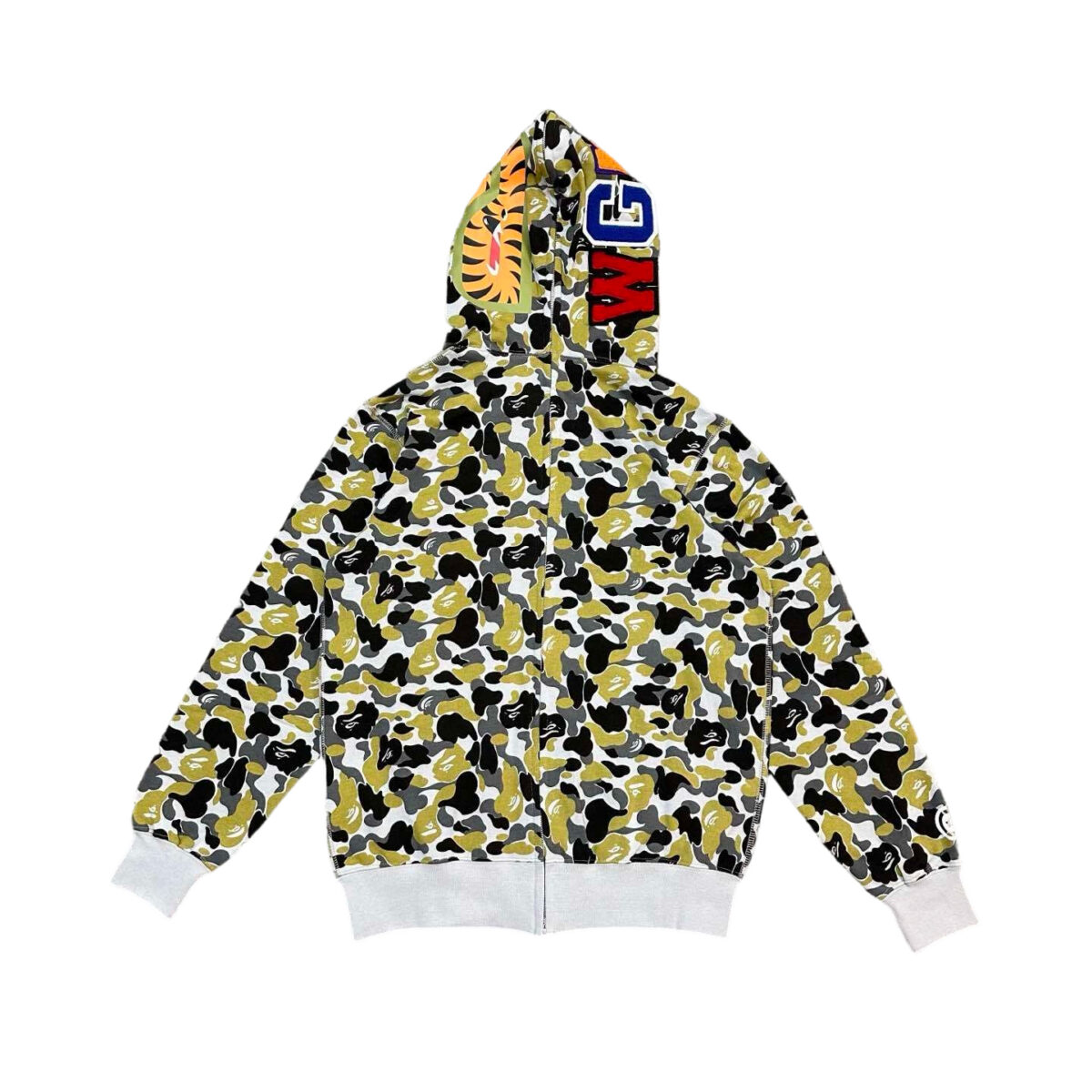 Bape Flame Camouflage Hoodie Camouflage Yellow OG0829492