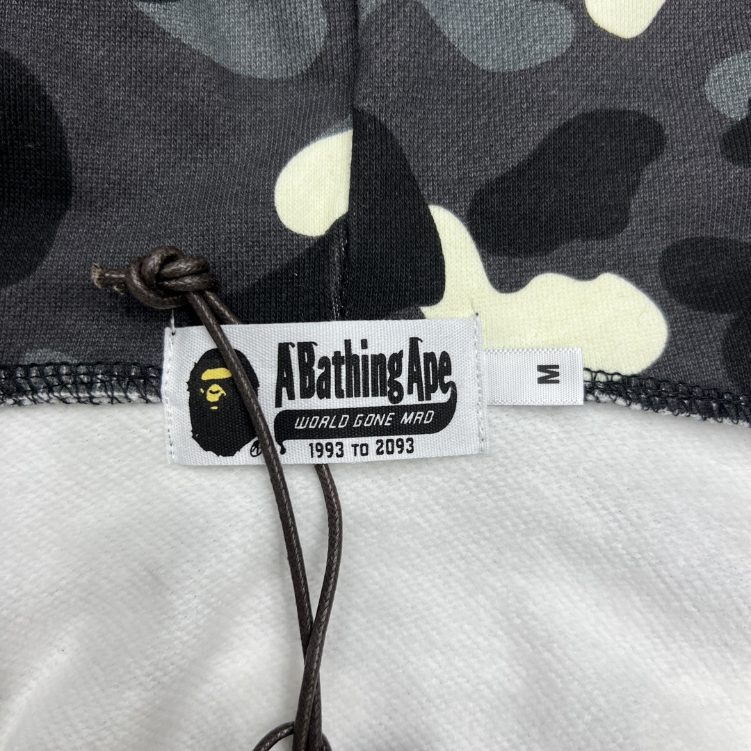 Bape Flame Camouflage Hoodie Silver Grey Black OG0829493