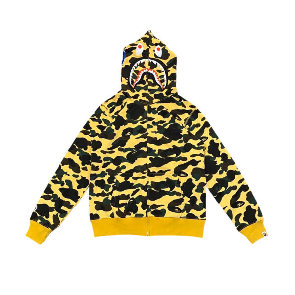 Bape Flame Camouflage Hoodie Camo Yellow OG0829501