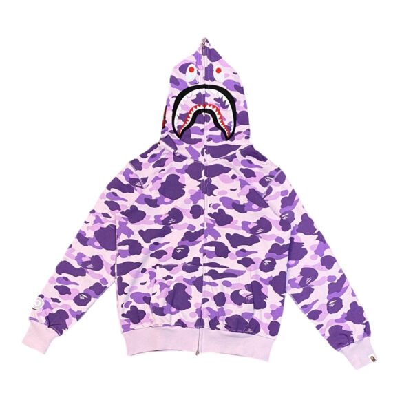 Bape Flame Camouflage Hoodie Taro Purple OG0829504