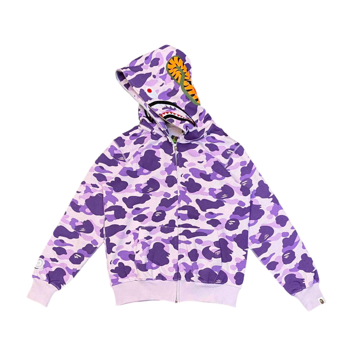 Bape Flame Camouflage Hoodie Taro Purple OG0829504