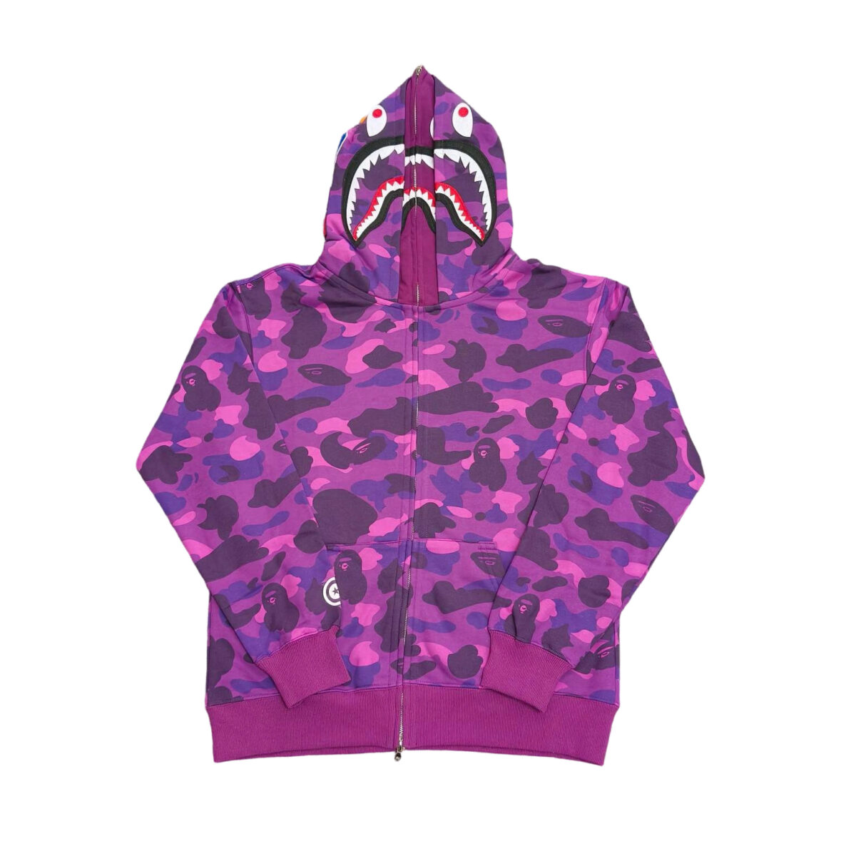 Bape Classic Double Hoodie Full Zip Hoodie Purple OG0829507