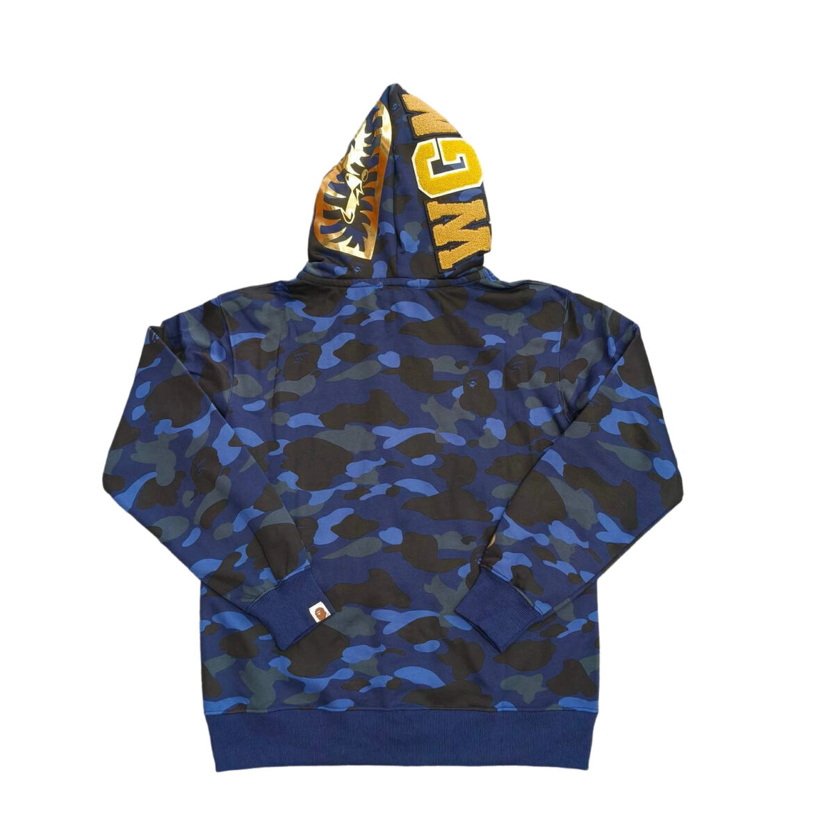 Bape Double Hat Full Zip Hoodie Blue OG0829509