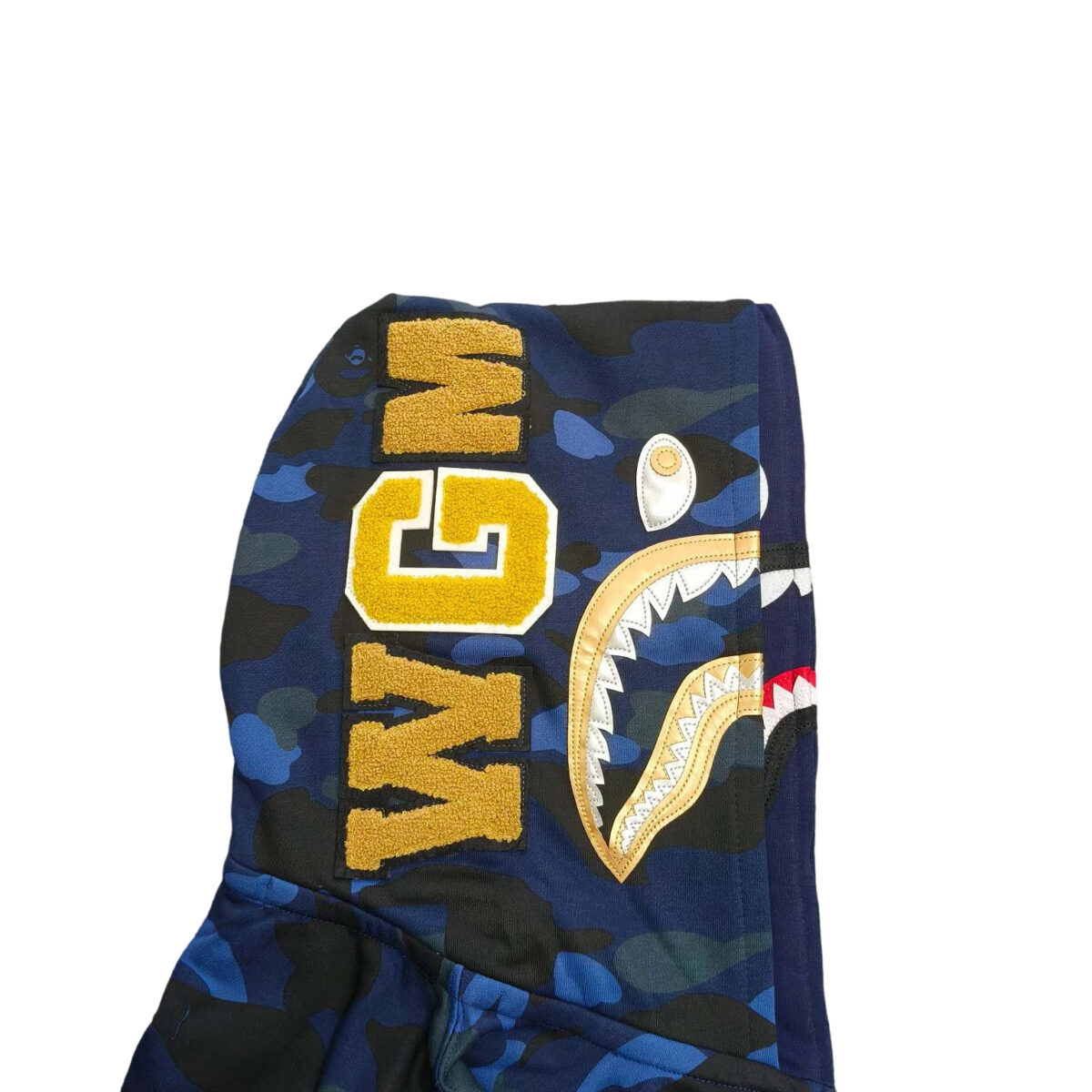 Bape Double Hat Full Zip Hoodie Blue OG0829509