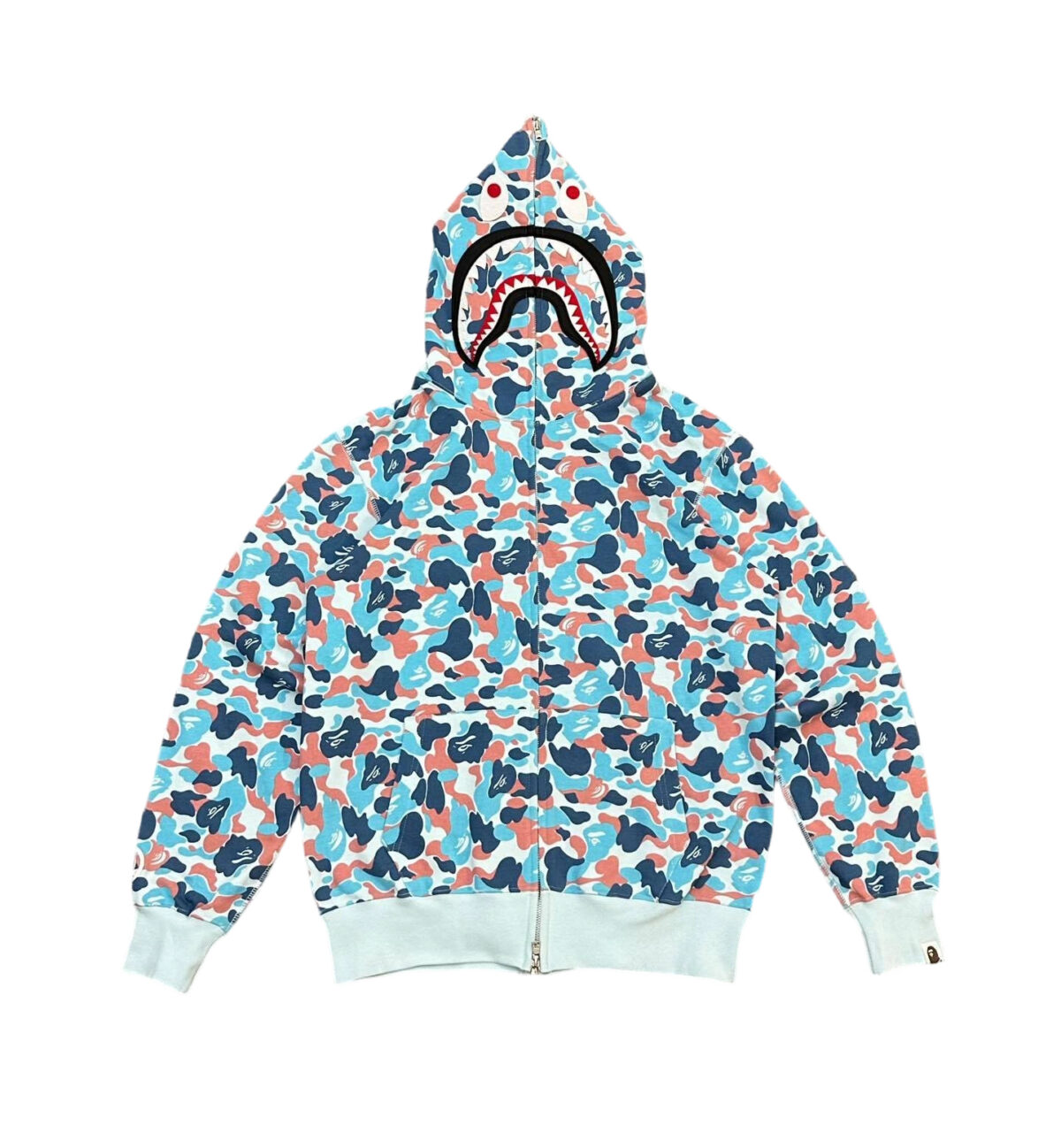 Bape Flame Camouflage Hoodie Camouflage Light Blue OG0829512