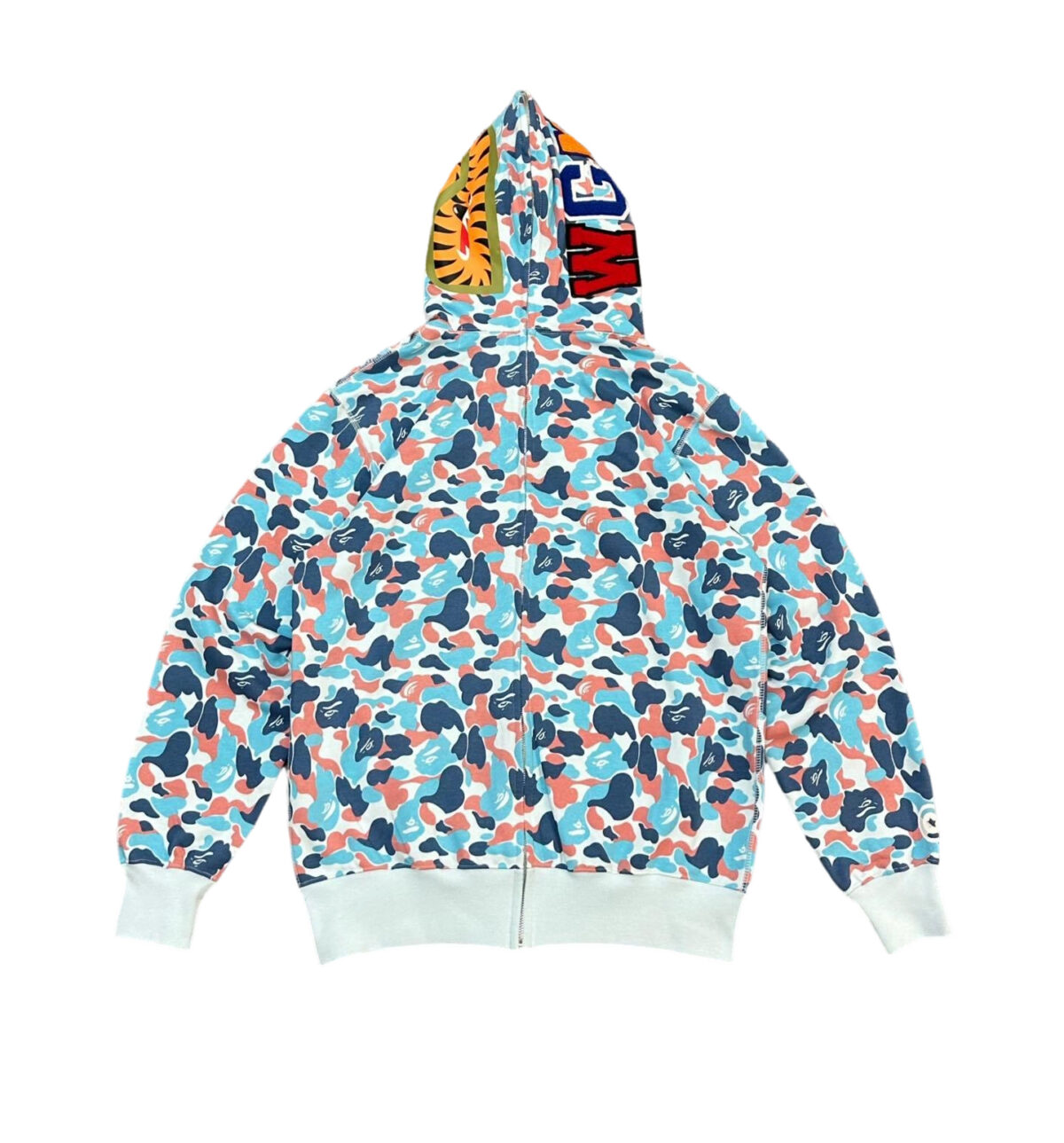 Bape Flame Camouflage Hoodie Camouflage Light Blue OG0829512