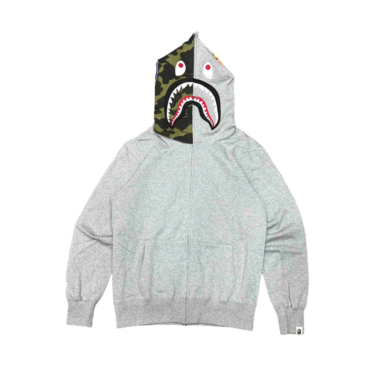 Bape Classic Shark Camouflage Hoodie grey OG0829513